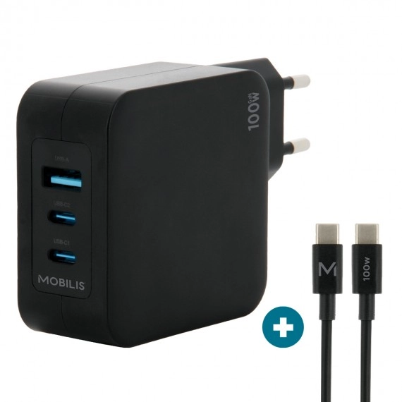 Mobilis Charger 100W 2USB C 1USBA