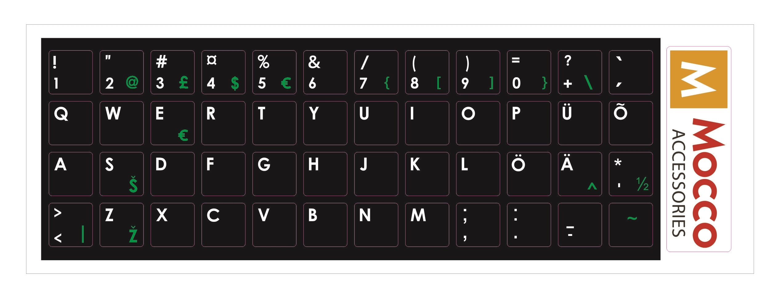 Mocco Keyboard Sticks ENG / EE