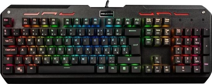 Klaviatura Modecom Volcano Hammer Brown slēdzis (K-MC-HAMMER-U-BROWN-RGB-DE)