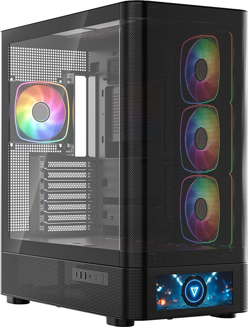 Modecom MODECOM VOLCANO AQ500 ARGB MIDI BLACK DATORA KOMPĀCIJA