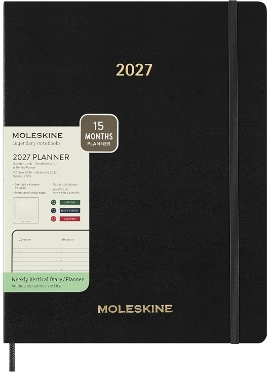 Moleskine Kalendarz tygodniowy wertykalny MOLESKINE 2027