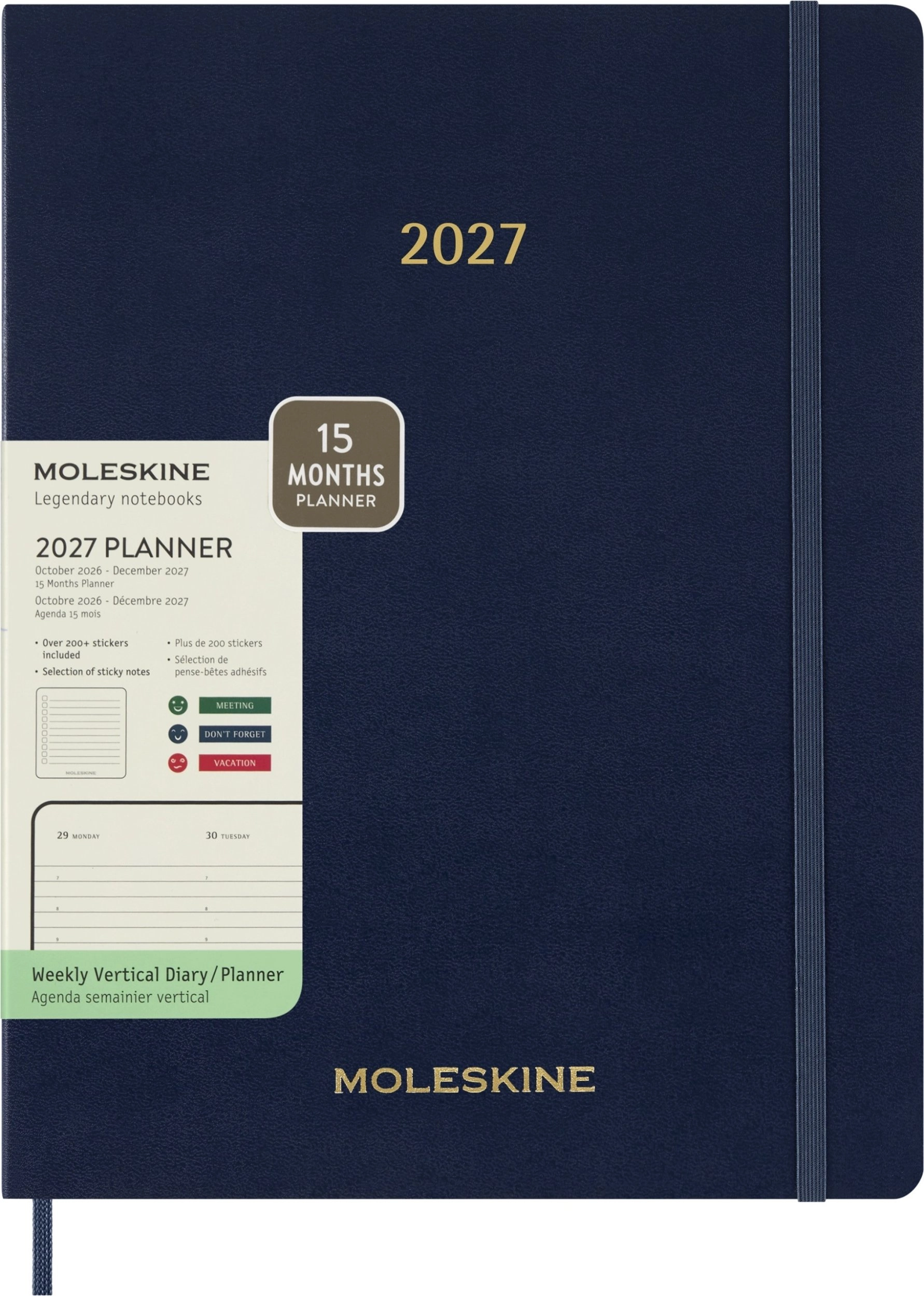 Moleskine Kalendarz tygodniowy wertykalny MOLESKINE 2027