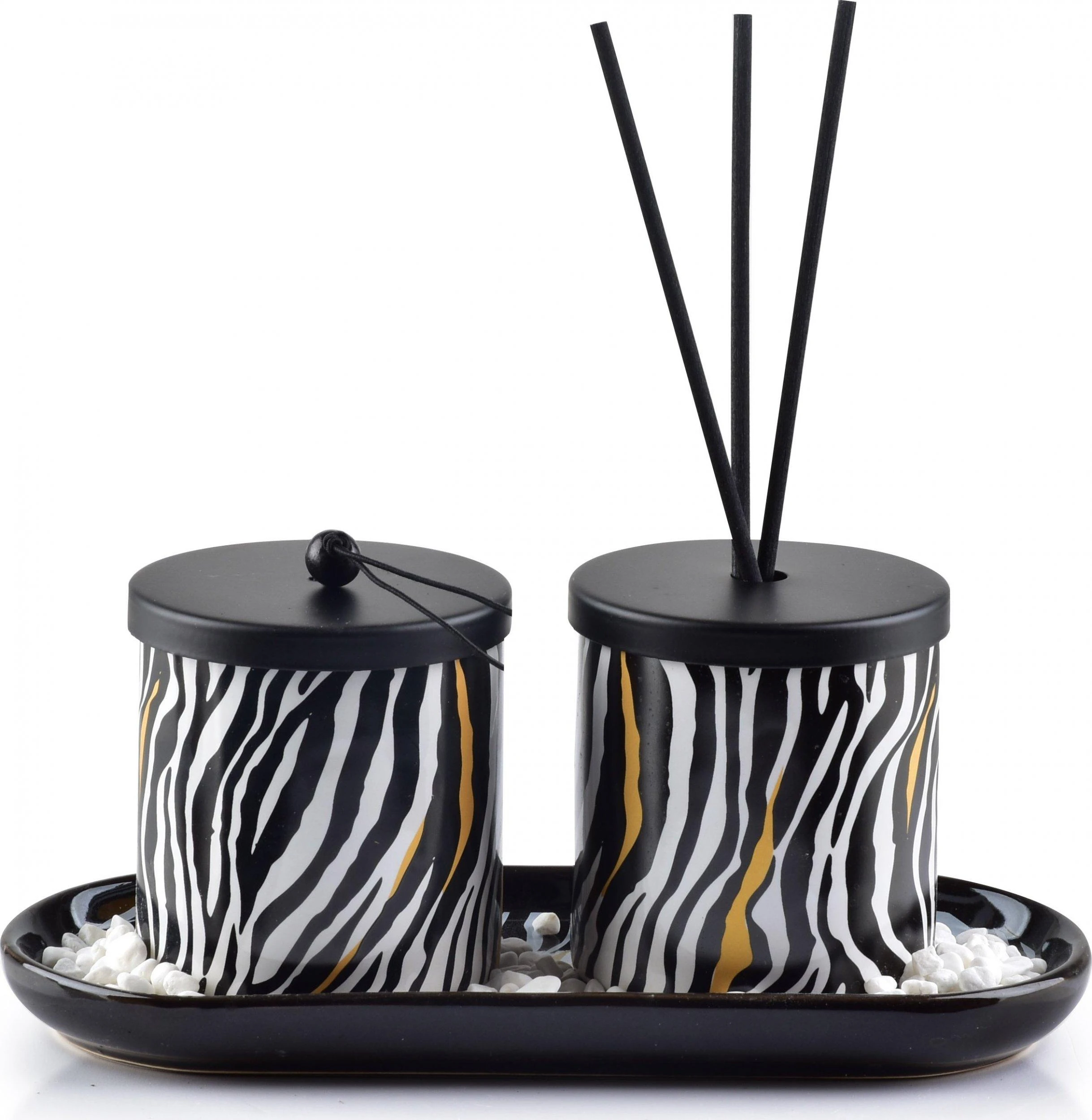 Mondex Scent diffuser+candle 23x9xH9cm ZEBRA HTTP7539