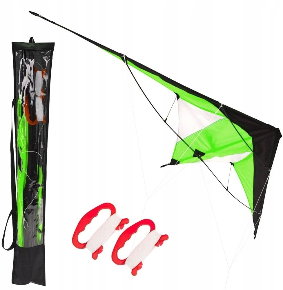 Moneks Green acrobatic kite 120x50 cm