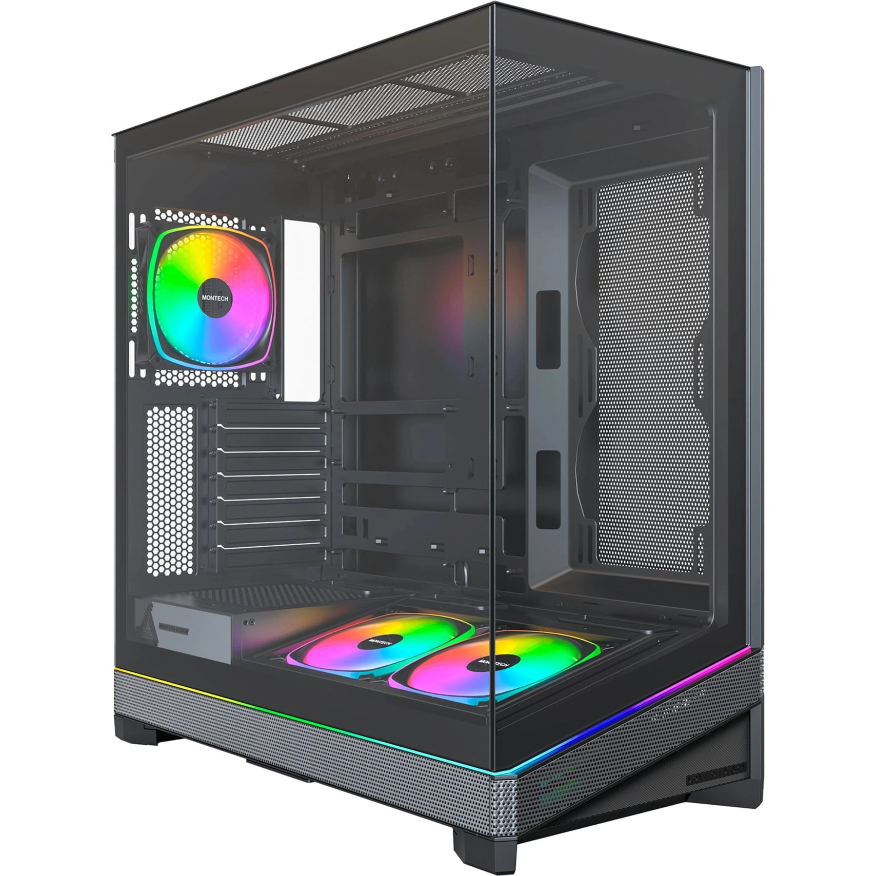 _8304463 Montech Sky 3 PC Case, Midi-Tower, ATX, ARGB, Tempered Gla