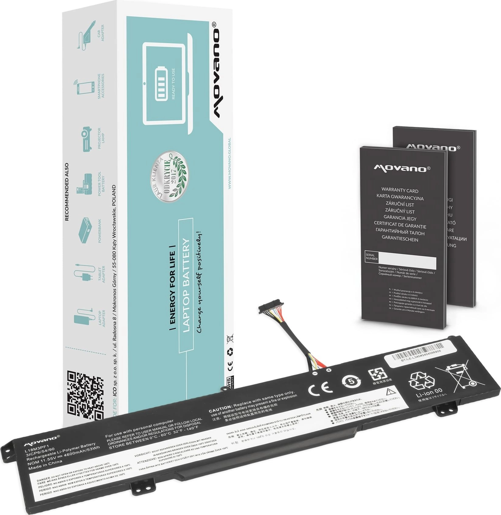 Bateria L18M3PF1 do Lenovo Ideapad L340-15IRH