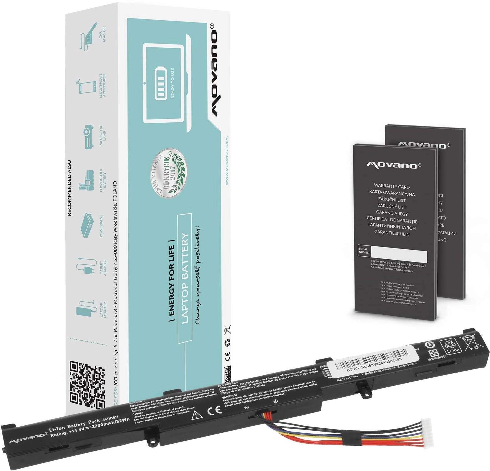 Bateria A41N1611 do Asus ROG GL553