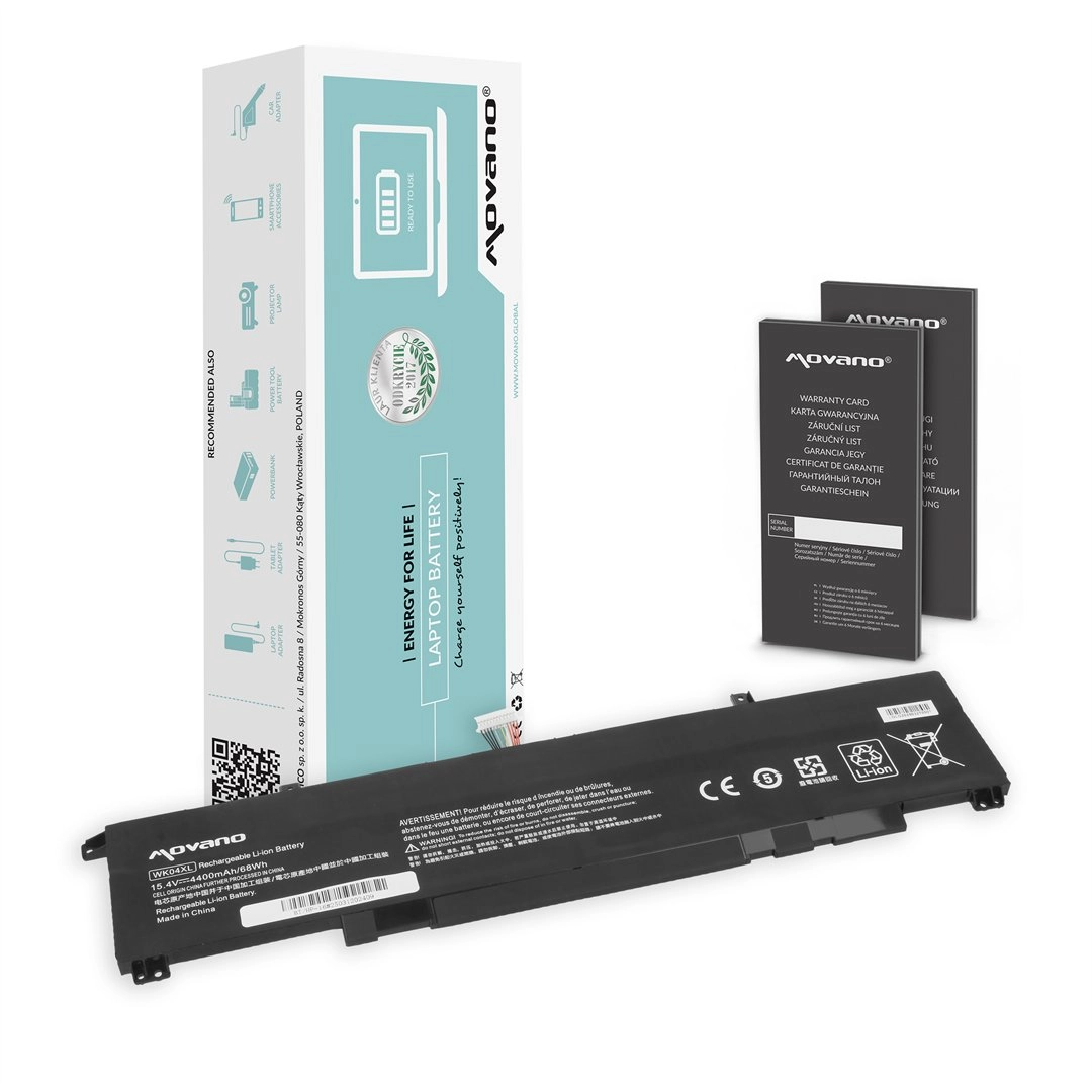 Bateria Movano Bateria WK04XL do HP