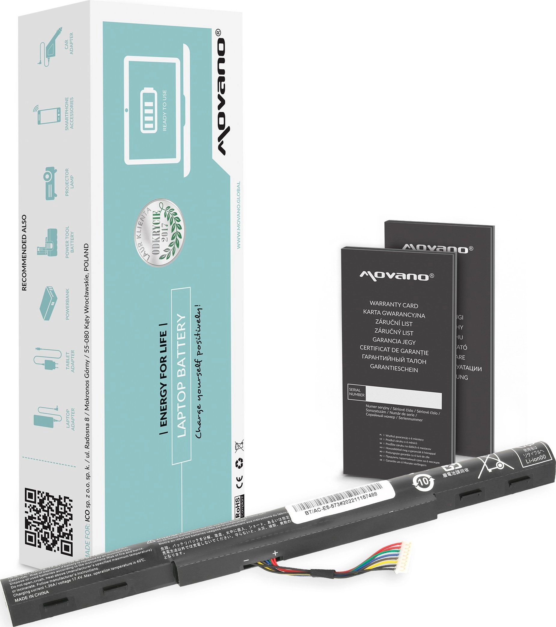 Bateria Movano Bateria AL15A32 Aspire E5-573G
