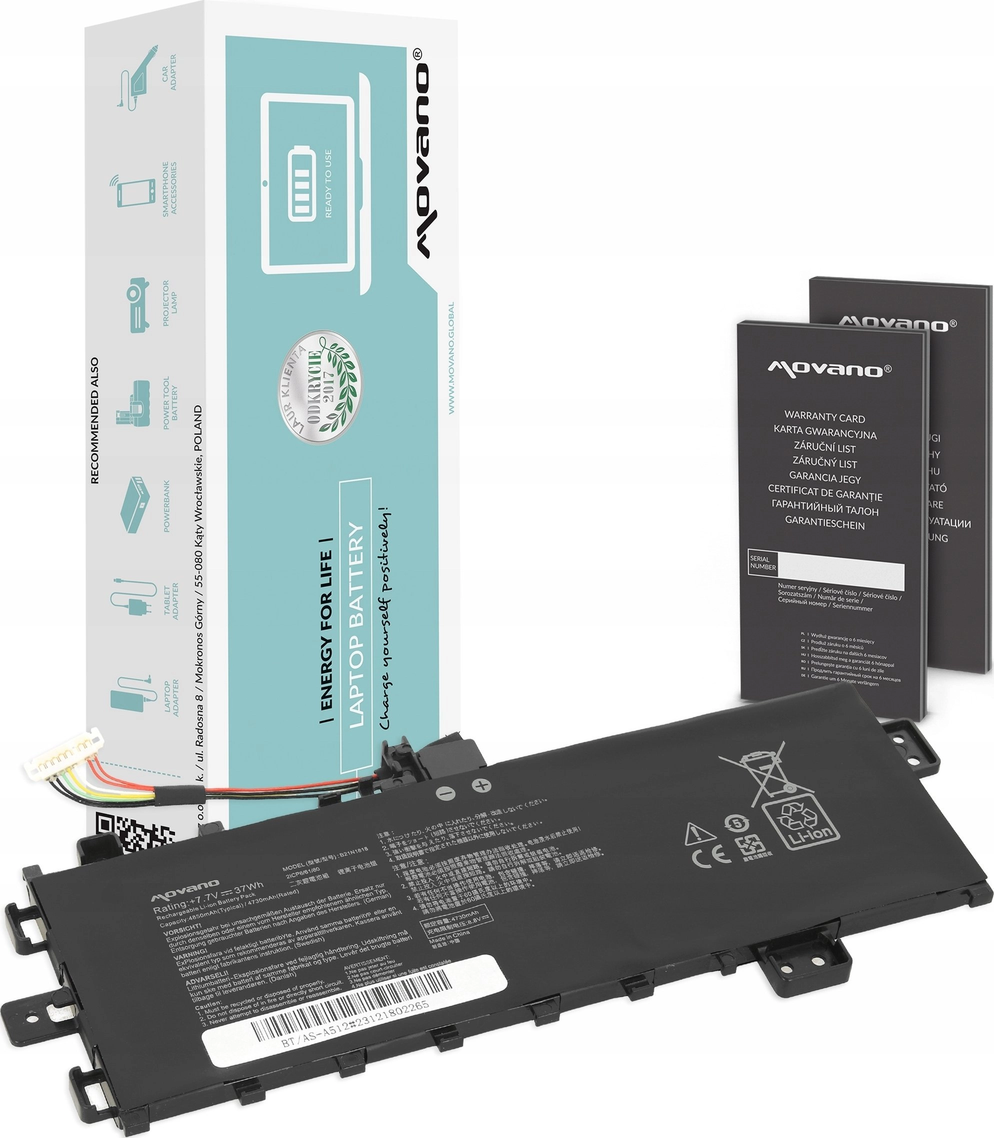 Bateria B21N1818 C21N1818 do Asus VivoBook