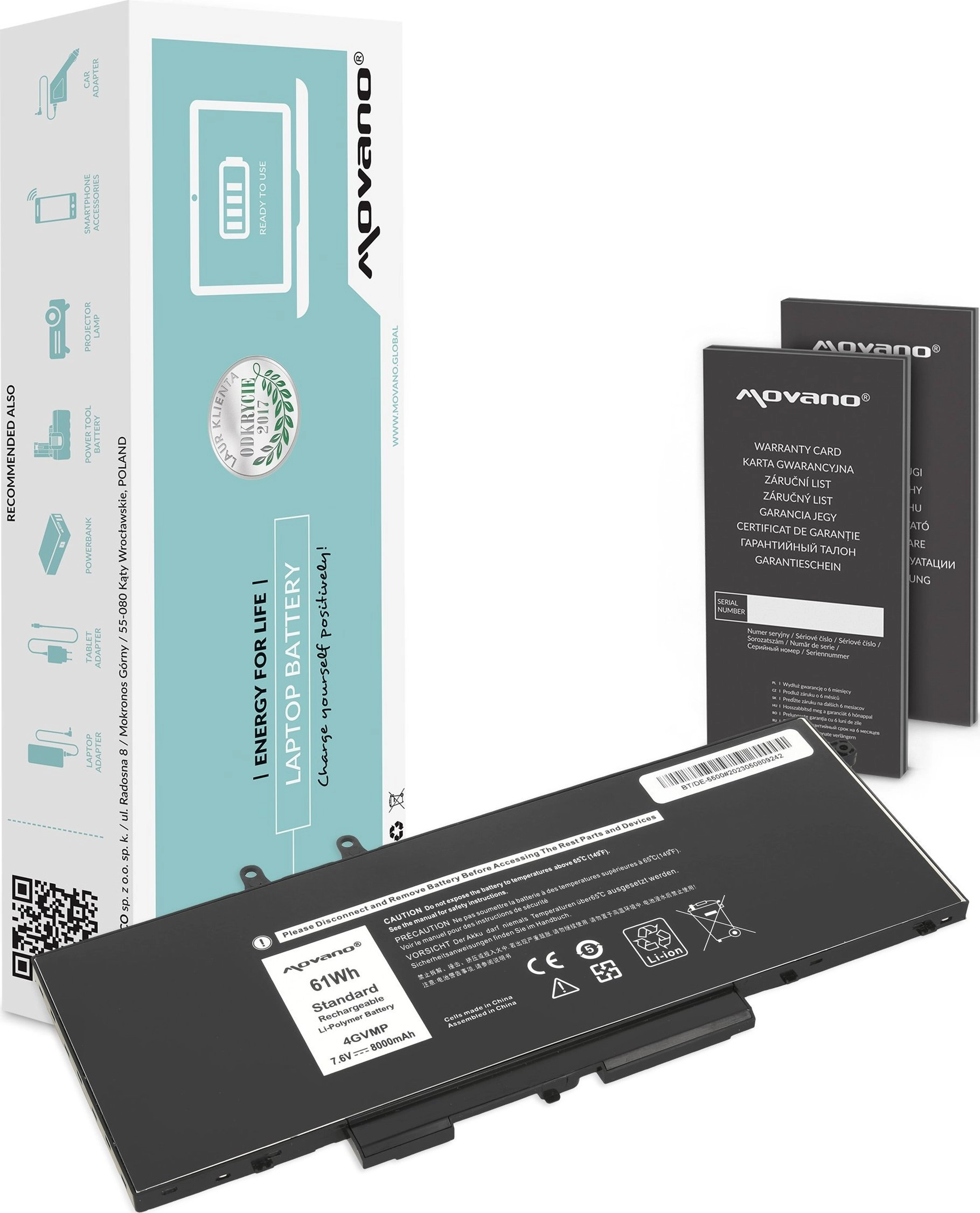 Bateria Movano Bateria 4GVMP do Dell