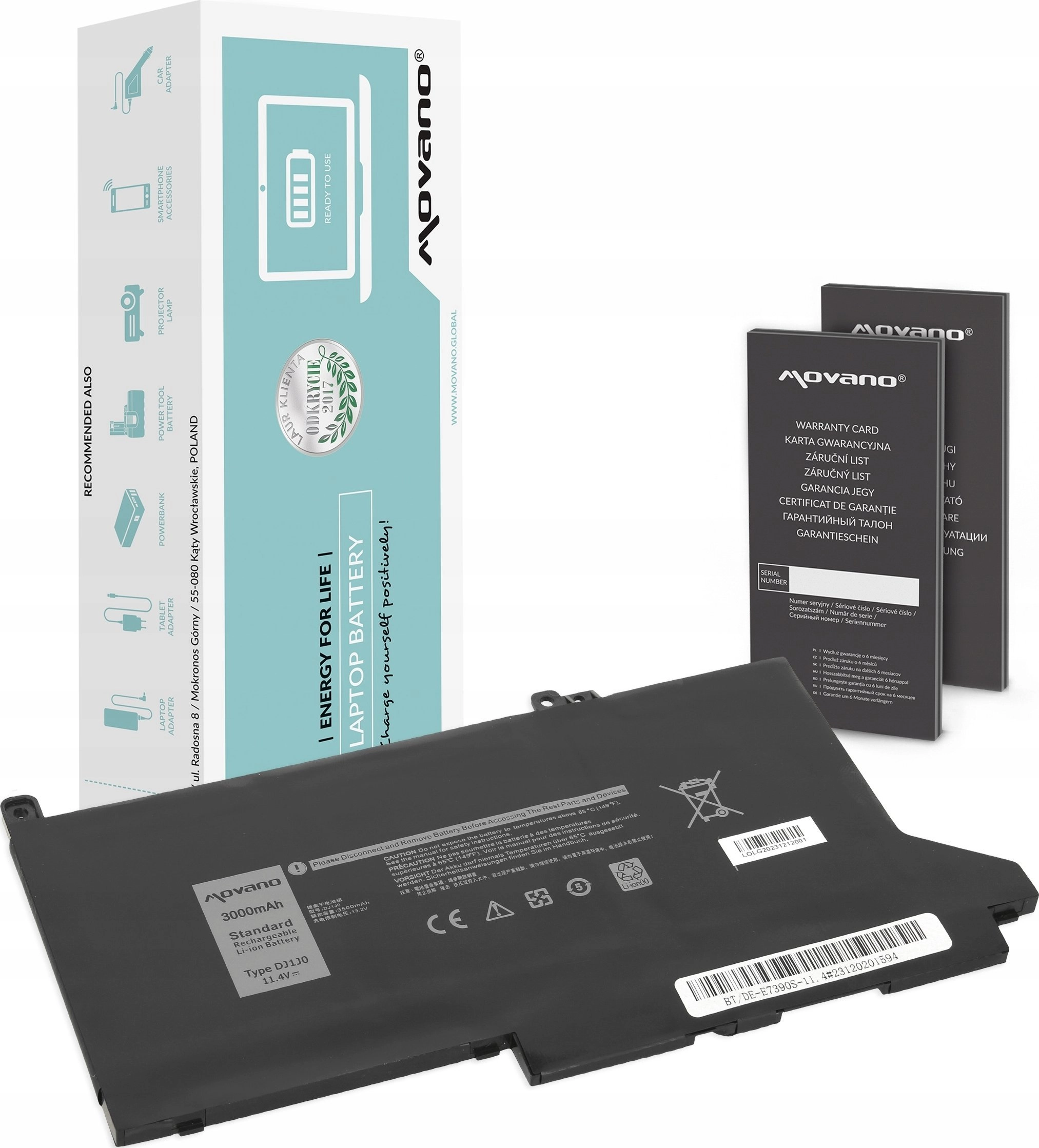Bateria DJ1J0 C27RW do Dell Latitude