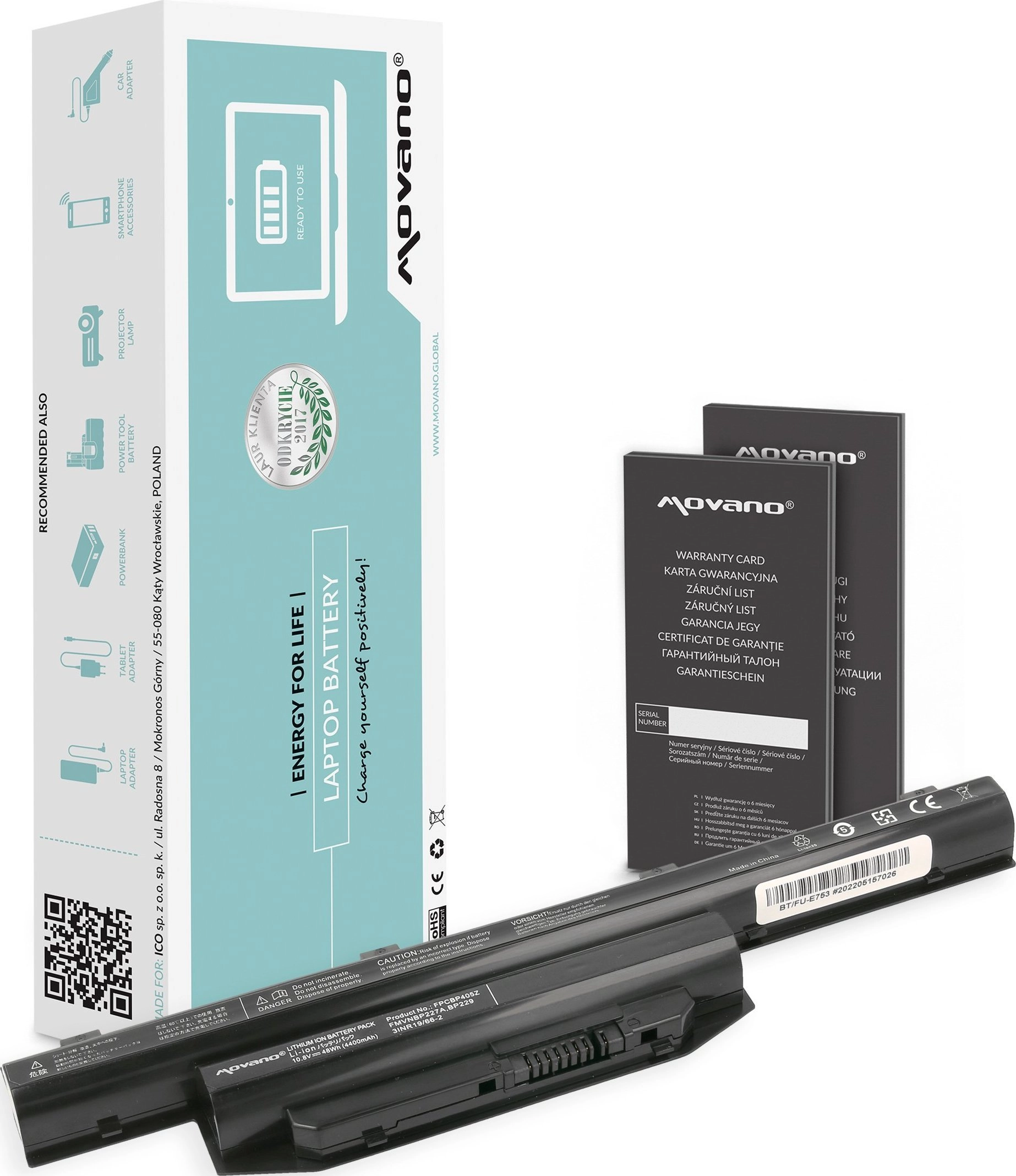 Bateria Movano Bateria FPCBP405Z do Fujitsu