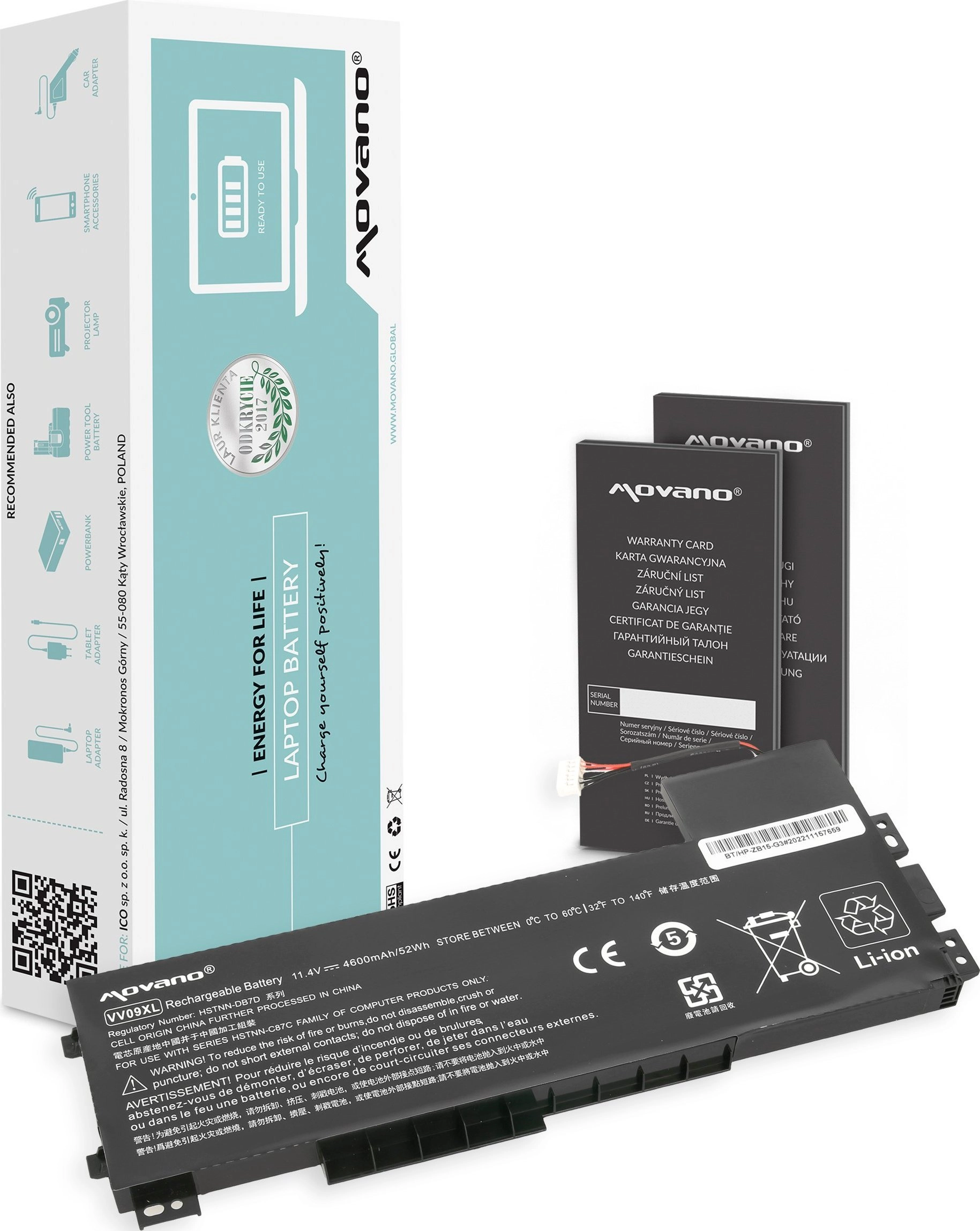 Bateria VV09XL 808452-001 do HP Zbook