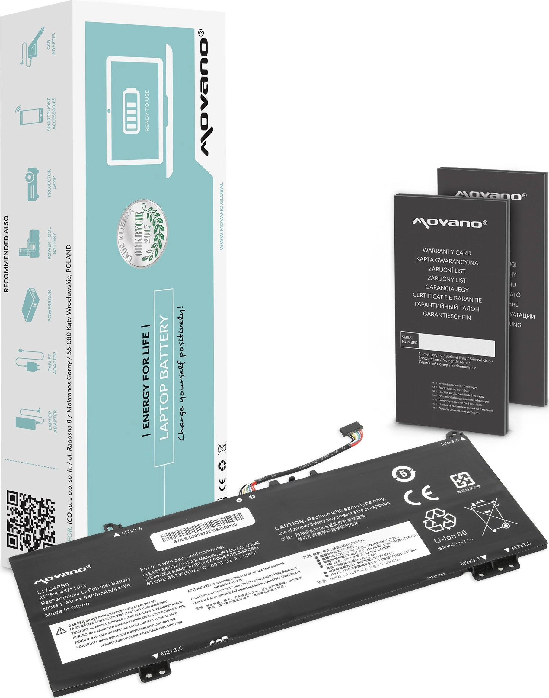 Bateria Movano Bateria L17C4PB0 L17M4PB0 do