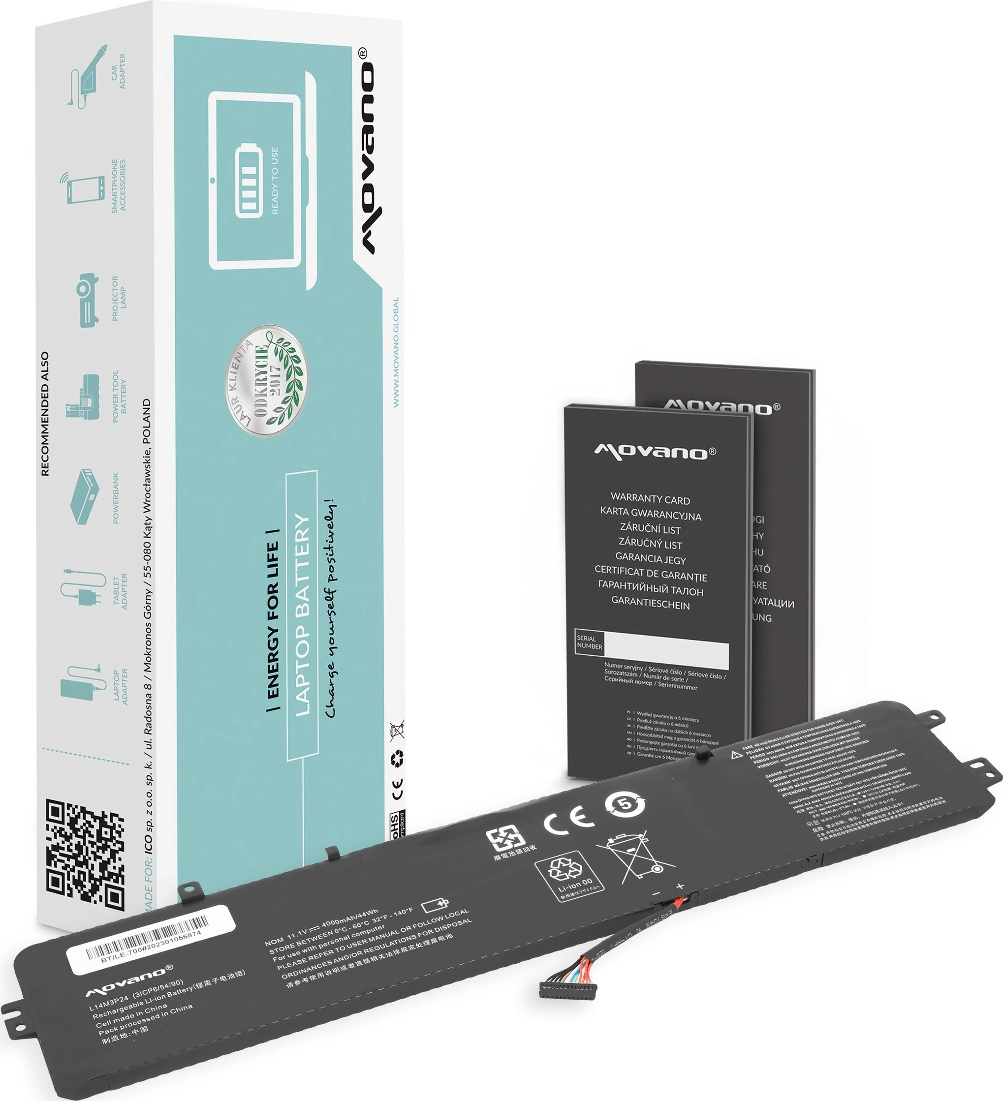 Bateria Movano Bateria L14M3P24 L14S3P24 do