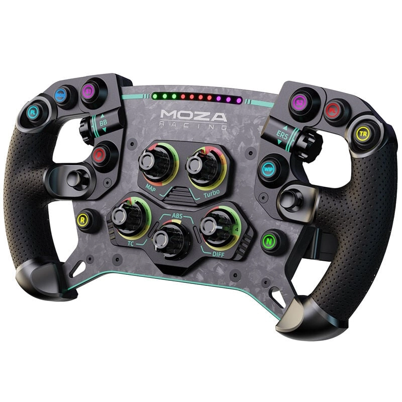 Moza Racing RS056 spēļu kontrolierīce Melns Stūre