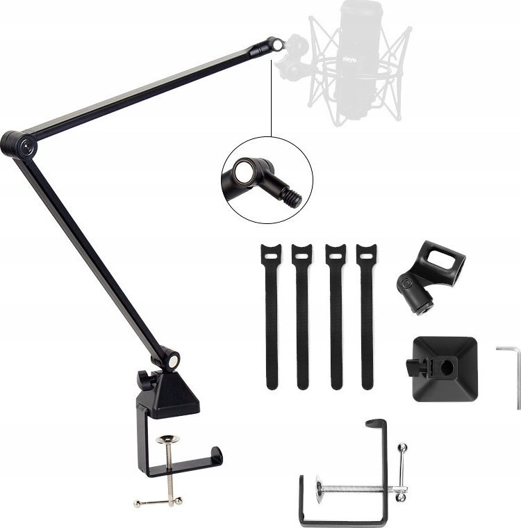 Mozos Black SB42 desktop microphone stand