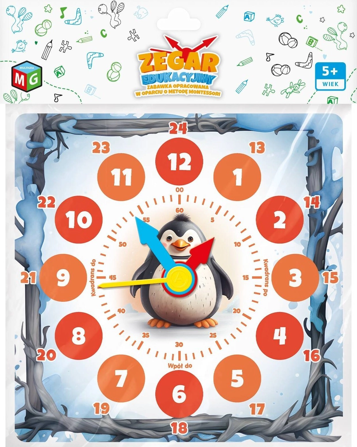 Multigame Educational clock Penguin 05181 (