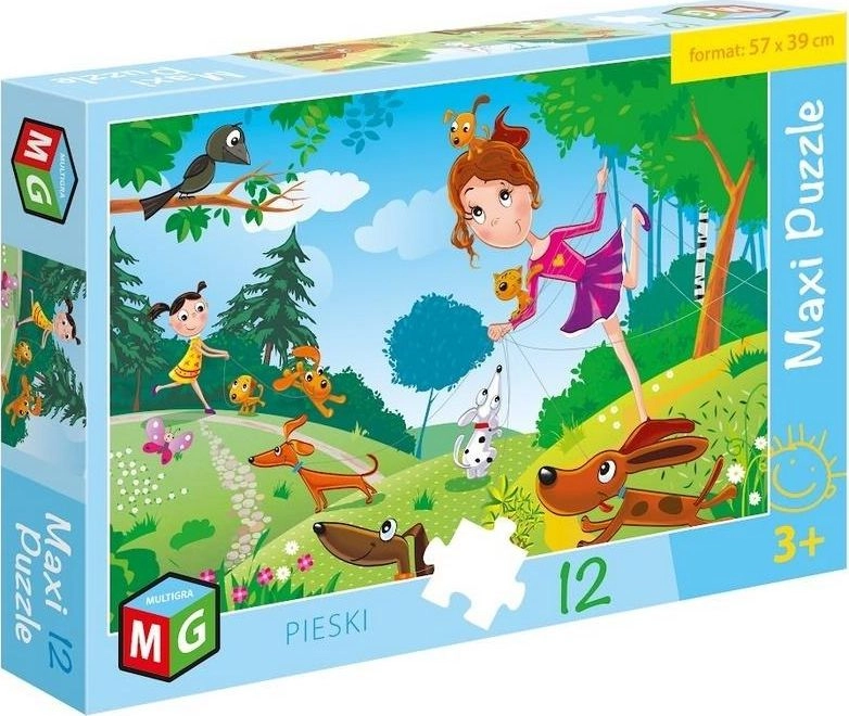 Multigame Maxi Puzzle 12 Dogs 453959