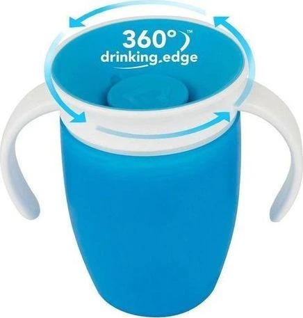 MUNCHKIN mokymosi puodelis MIRACLE 360  mėlynas