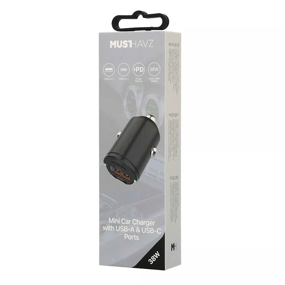 Car charger USB-A  USB-C 38W by