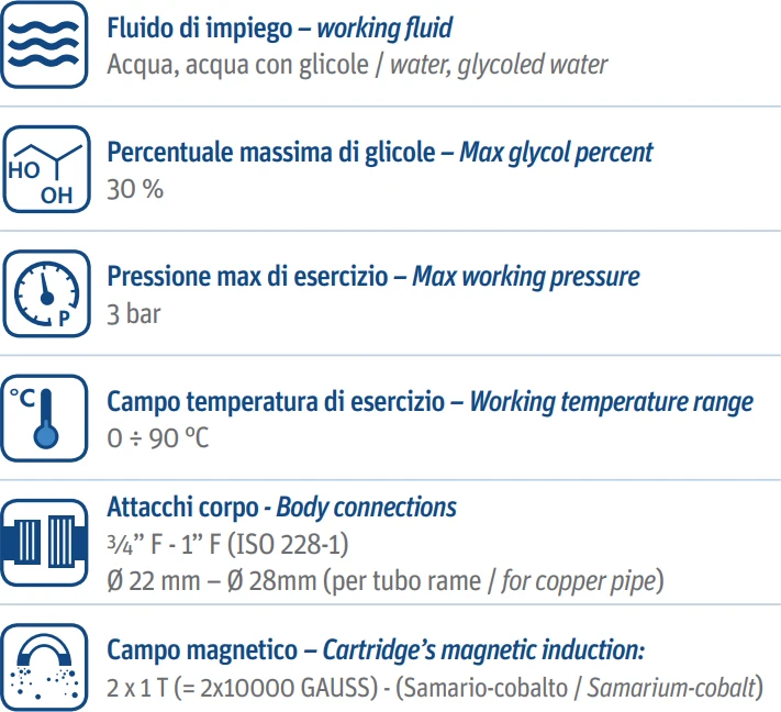 Mut Meccanica Magnetic heating system filter