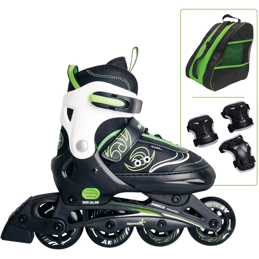 Muuwmi Adjustable Children````s Inline Skates Size