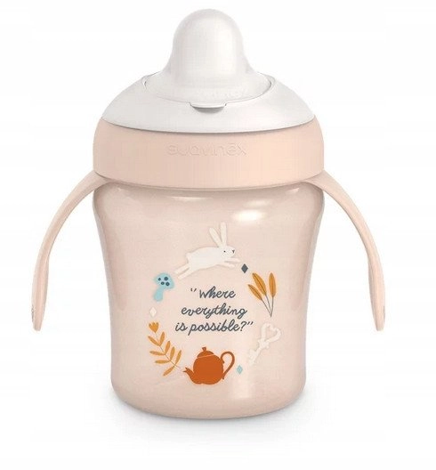 SUAVINEX - 402788-LEARNING DRINKING MUG 200ML/SILLPID/6M+/PINK/WONDERLAND