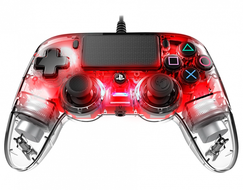 NACON PS4OFCPADCLRED Gaming Controller Red Transparent