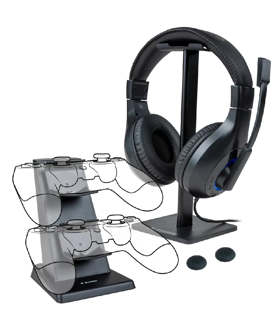 NACON PS4PACK1 austiņas un brīvroku komplekts Vadu Speļu Melns