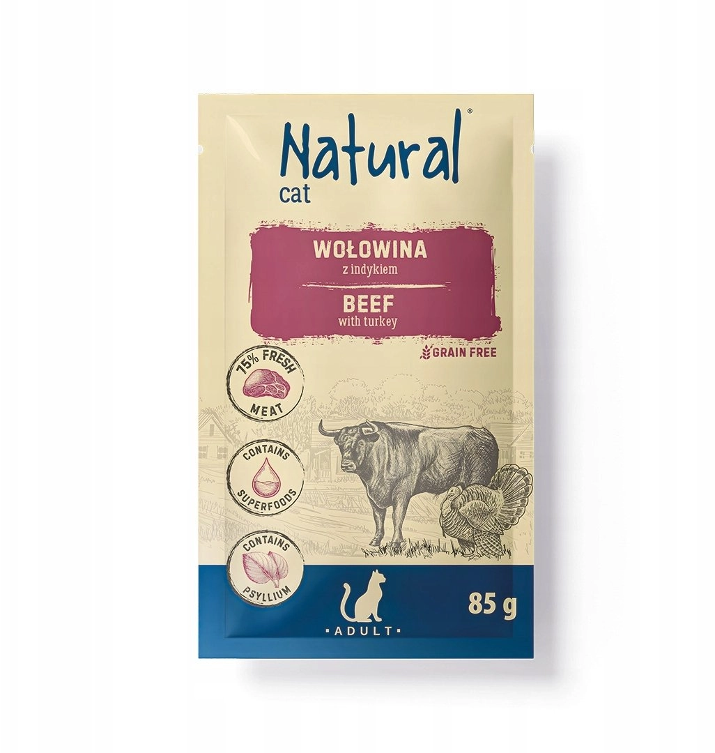 NATURAL Wołowina z Indykiem mokra karma