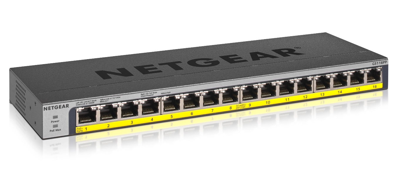 NETGEAR GS116PP Unmanaged Gigabit Ethernet (10/100/1000)