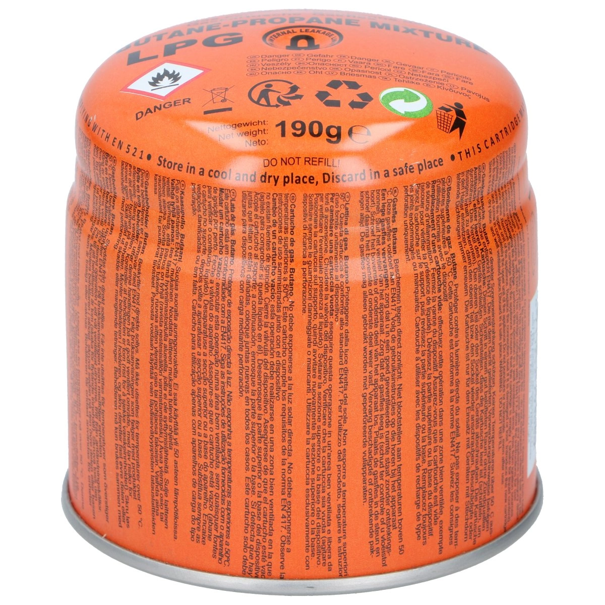 Butane gas container  for gas cookers