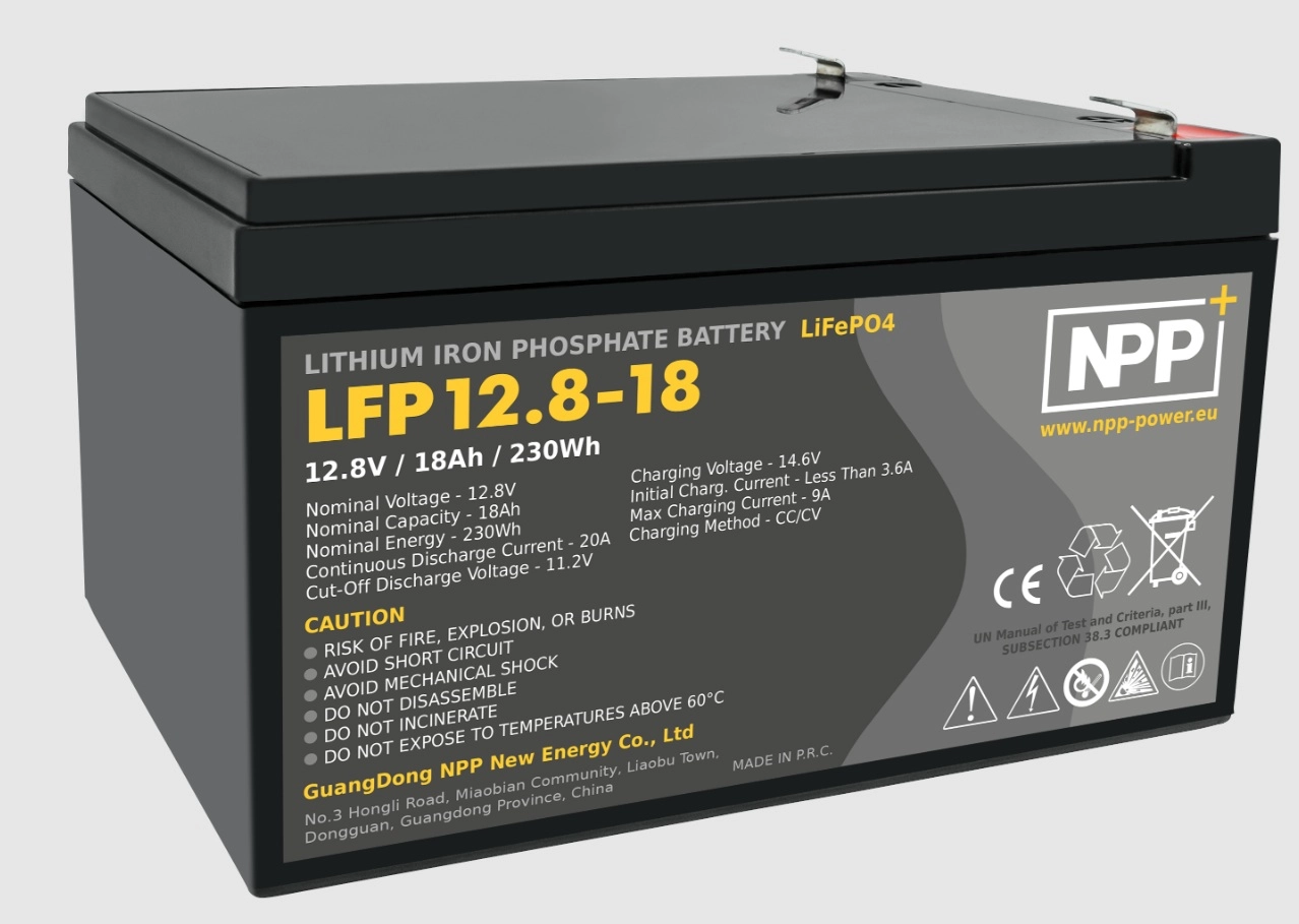 Akumulators LiFePO4 12 8 V 18Ah