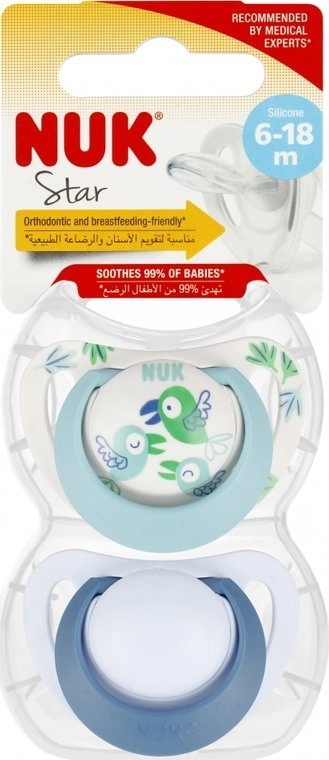 NUK NUK Pacifier USP 2EL 6-18M