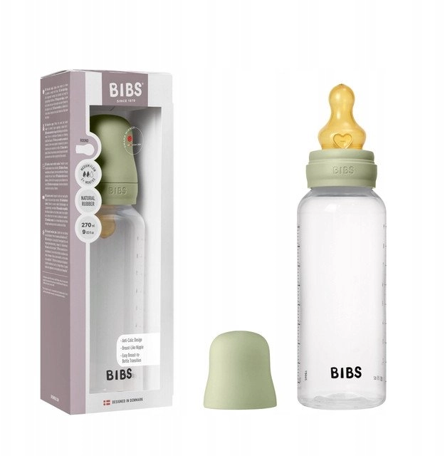 Baby bottle Bibs Sage  3 months+