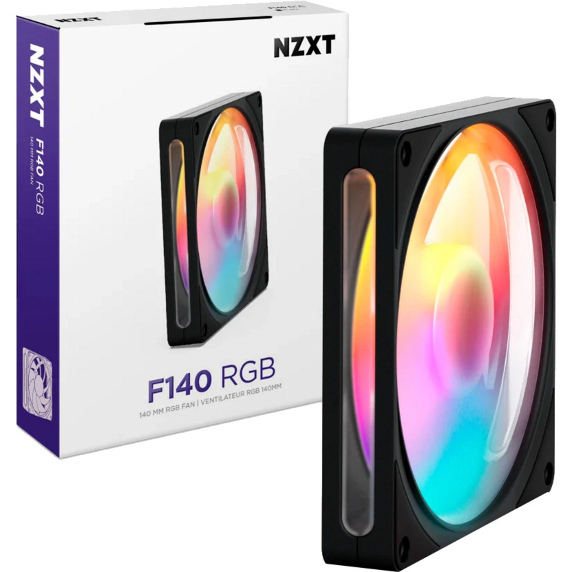 140mm NZXT F140 RGB Black RF-R214S-BF