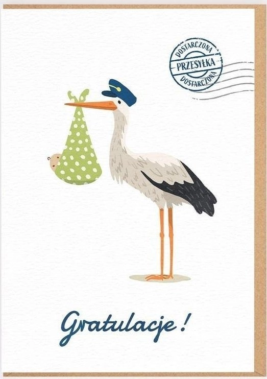 Birth Card - Congratulations Stork 494115