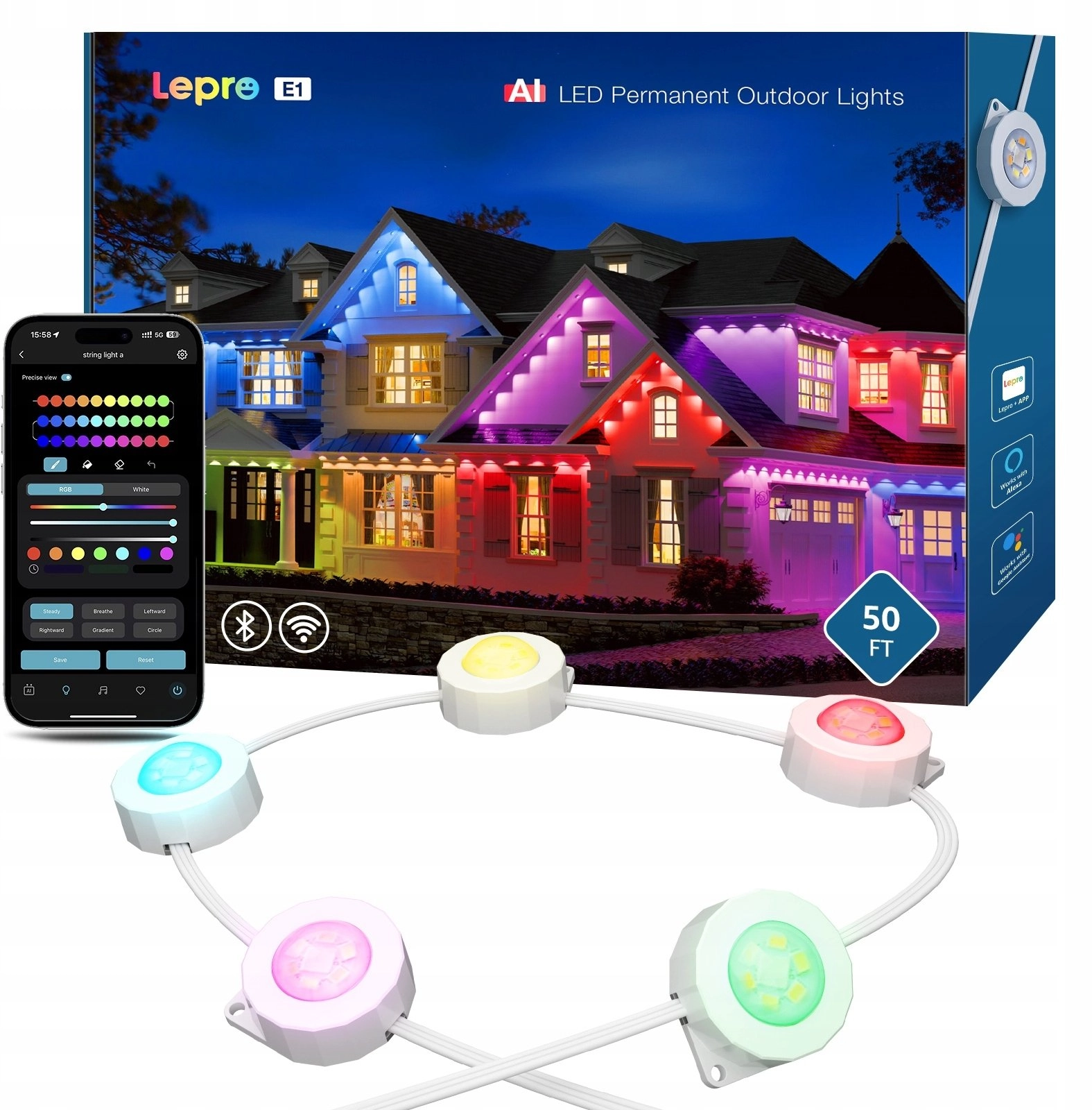 Nanoleaf wall lamp Lepro E1-30 outdoor