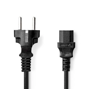 Nedis CEGL10030BK20 power cable Black 2
