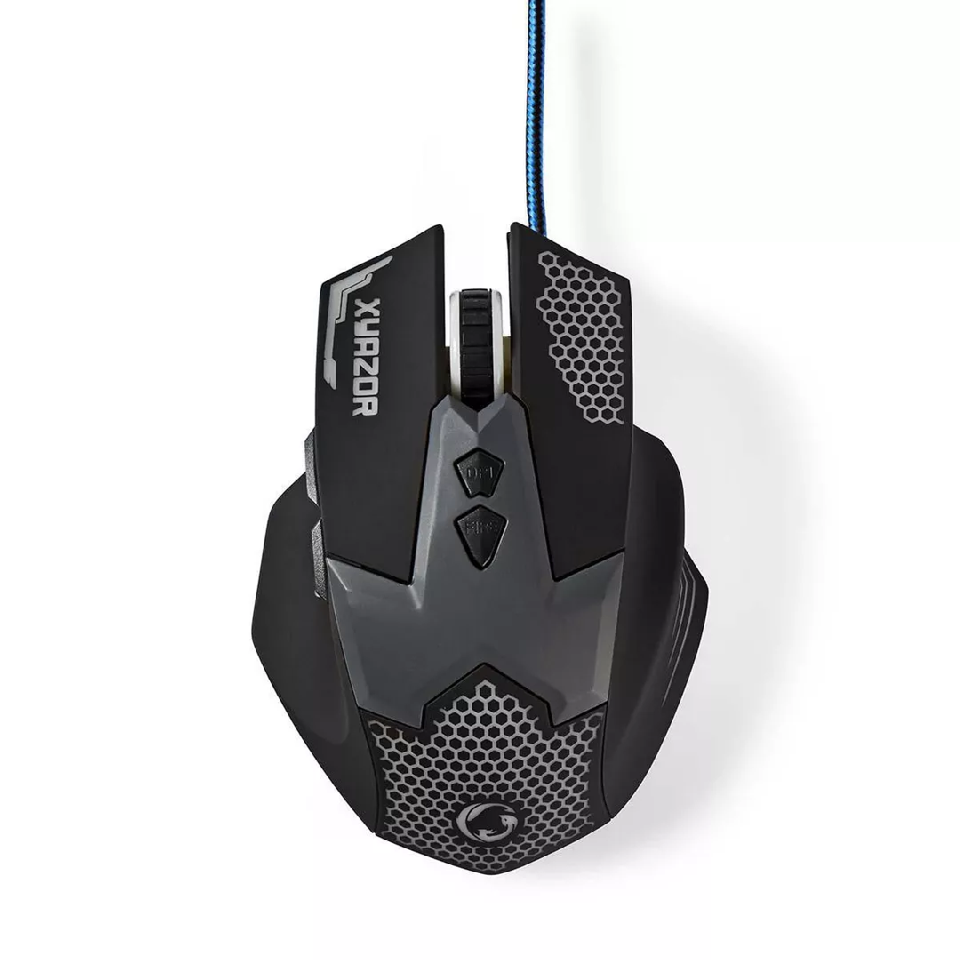 Nedis GMWD200BK pele Speļu Labā roka Optisks 2400 DPI