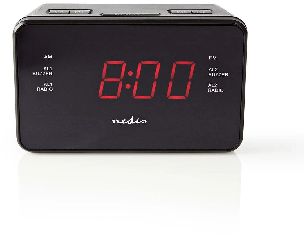 Nedis CLAR002BK radio alarm clock LED