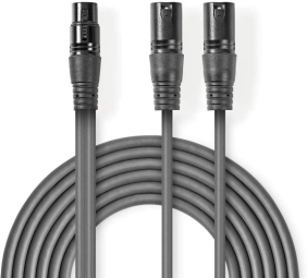 Kabelis Nedis 2x XLR M -