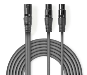 Kabelis Nedis XLR M - 2x