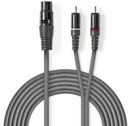 Kabelis Nedis XLR F - 2x