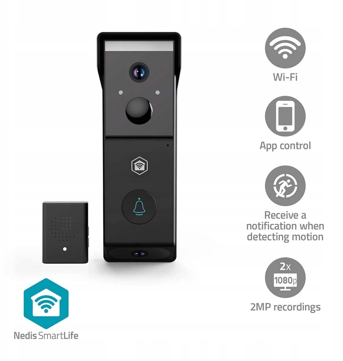 Nedis SmartLife Video Wideodomofon  Battery  2x