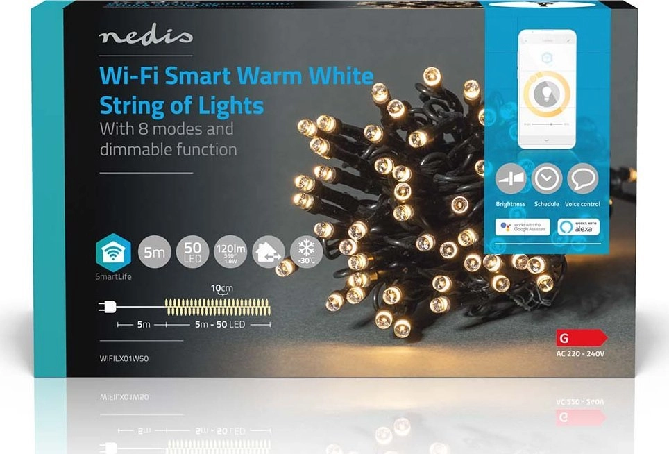 Christmas decoration Nedis Nedis WIFILX01W50 decorative