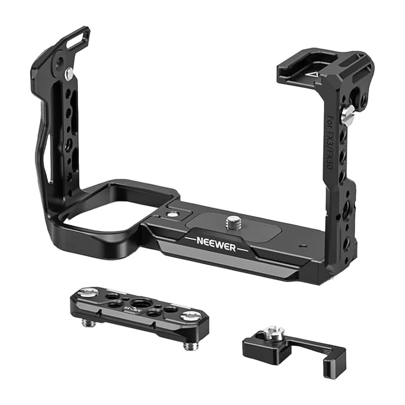 Camera cage with HDMI cable clamp