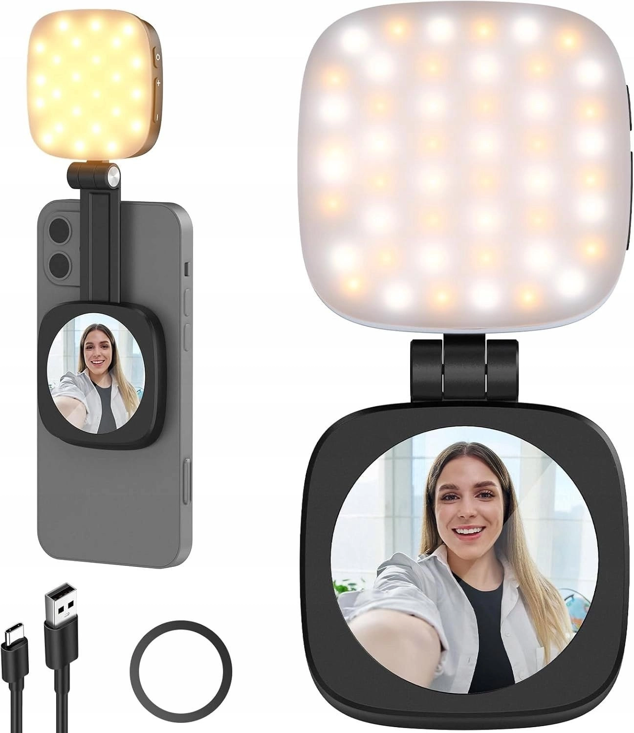 48 Led Lamp + Selfie Mirror